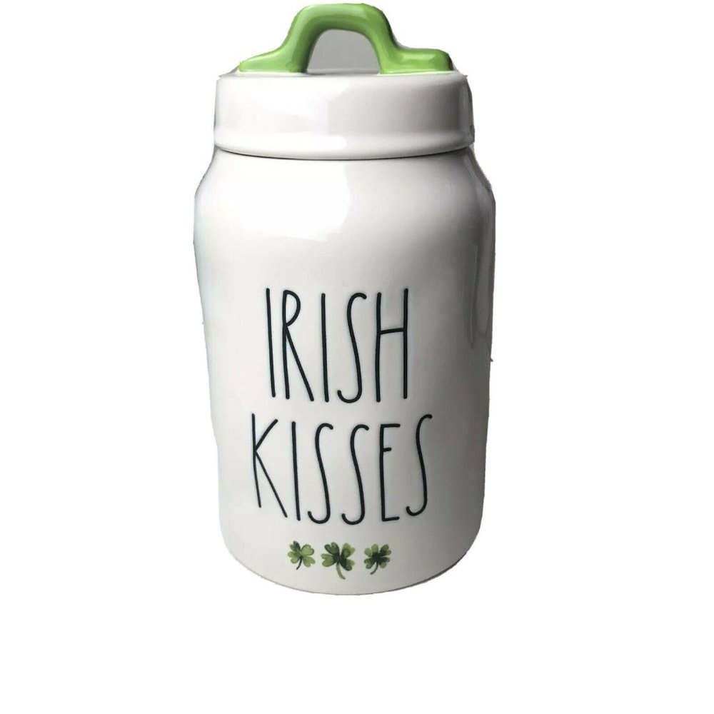Rae Dunn "IRISH KISSES" Watercolor 4 Leaf Clover